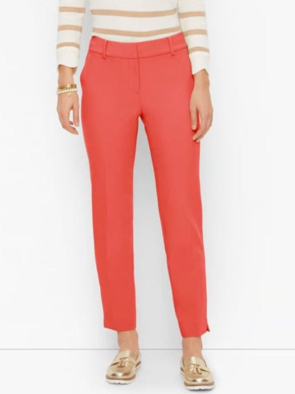 Talbots Hampshire Ankle Pant in Coral | 8